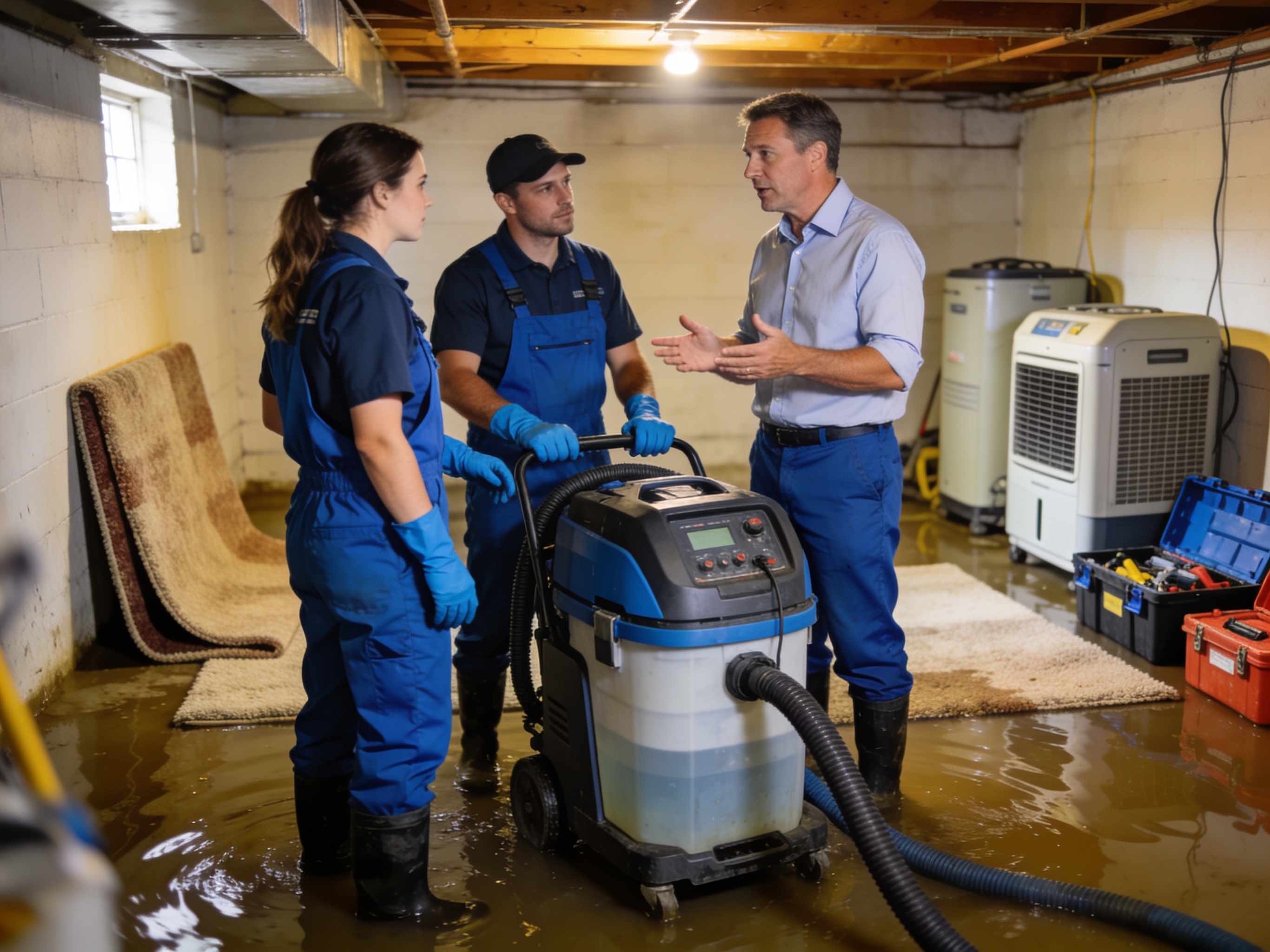 The Annapolis Harbor Restoration team at work in Annapolis